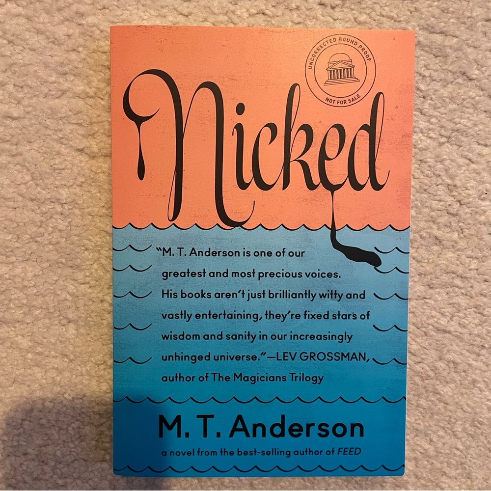 RARE M.T. Anderson 'Nicked' Uncorrected Bound Proof ARC Paperback Book